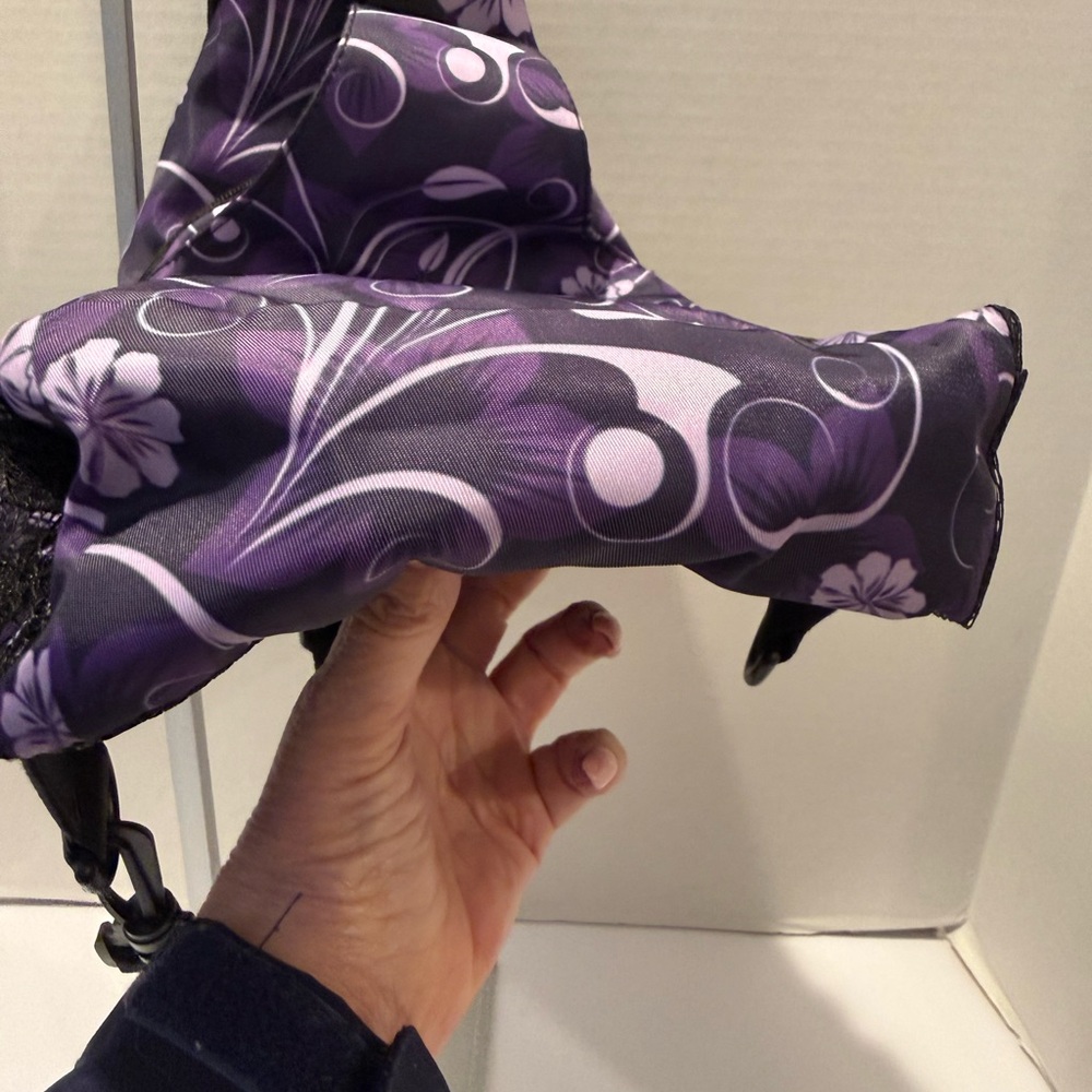 Like New!! Floral Purple Chest Sling Bag - Picture 9 of 15